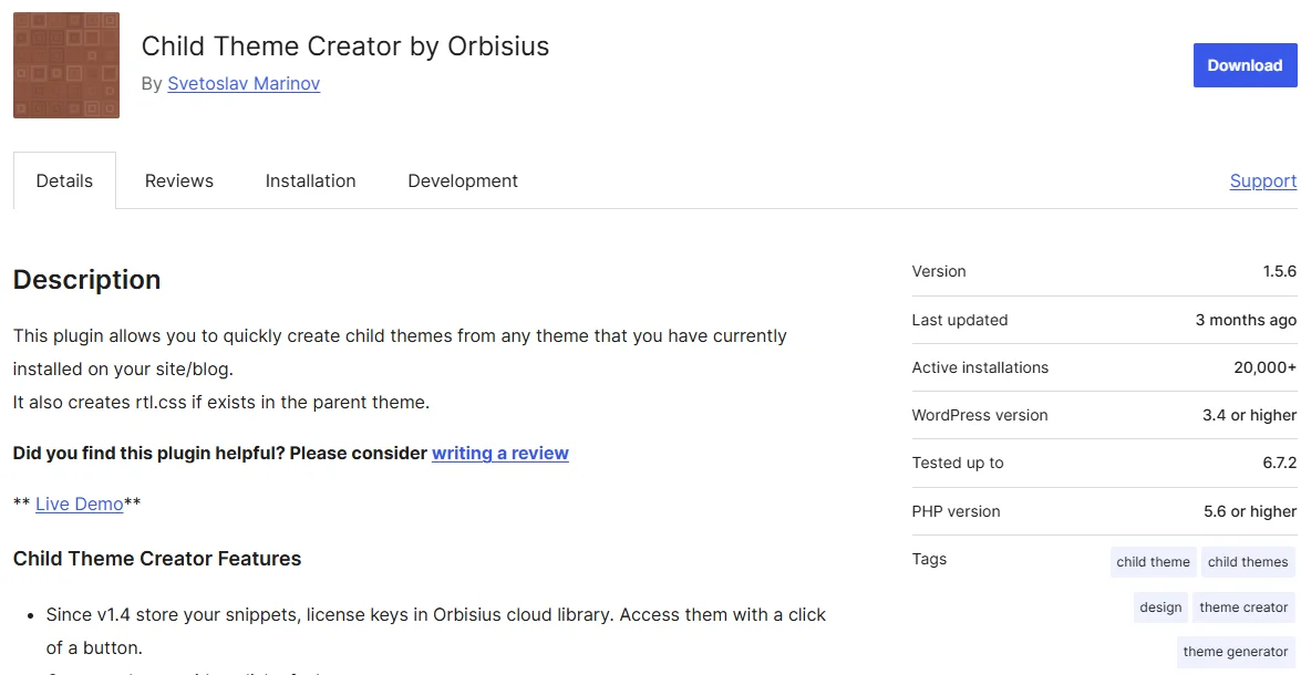 Child Theme mit Plugin erstellen