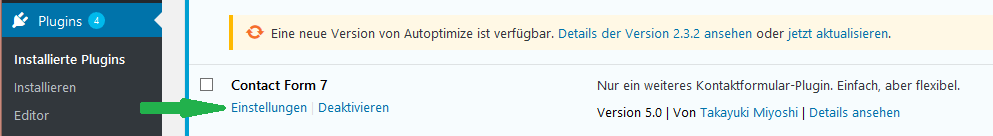 Einstellungen in einem WordPress Plugin anpassen