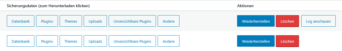 WordPress Backup wiederherstellen